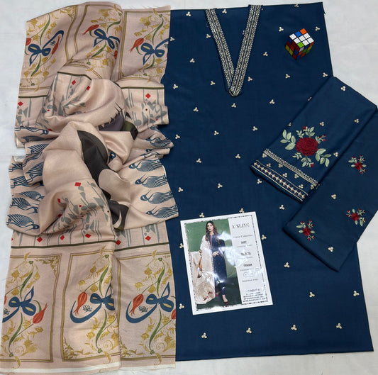 Asling Dhanak Embroidery Suit