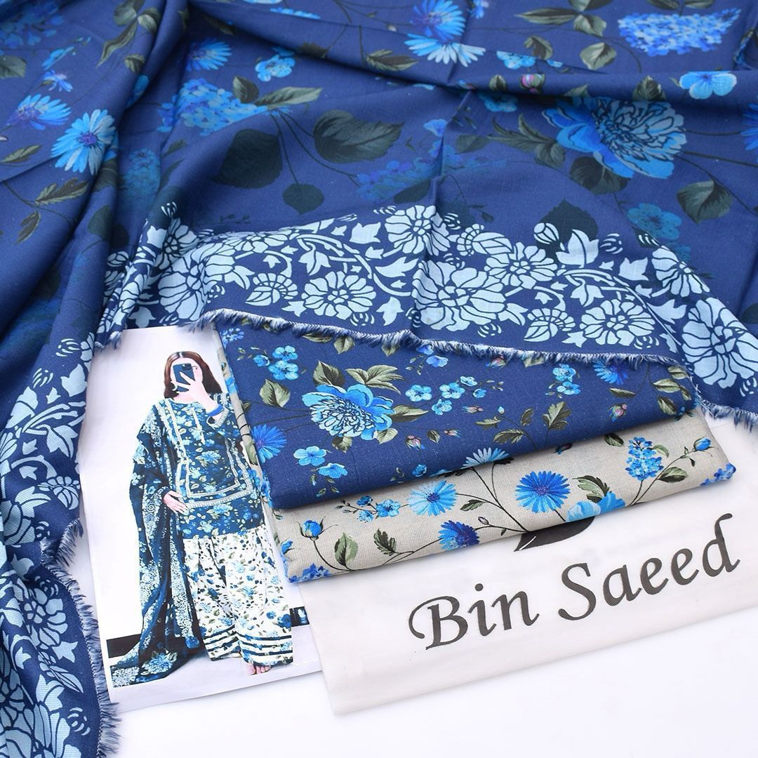 Bin Saeed Khaddar 3PC Suit