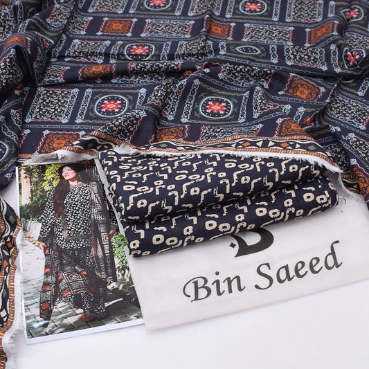 Bin Saeed Khaddar 3PC Suit