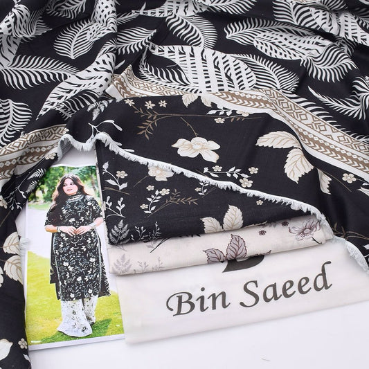Bin Saeed Khaddar 3PC Suit