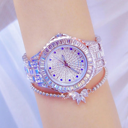 BS bee sister Women Diamond Watch Gold Stainless Steel Women's Bracelet Watches Luxury Brand Fashion Rhinestone Quartz Clock New