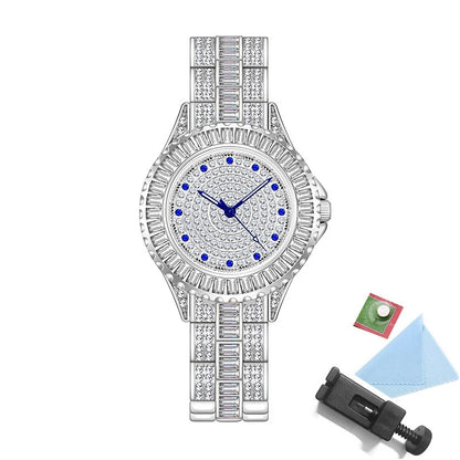 BS bee sister Women Diamond Watch Gold Stainless Steel Women's Bracelet Watches Luxury Brand Fashion Rhinestone Quartz Clock New