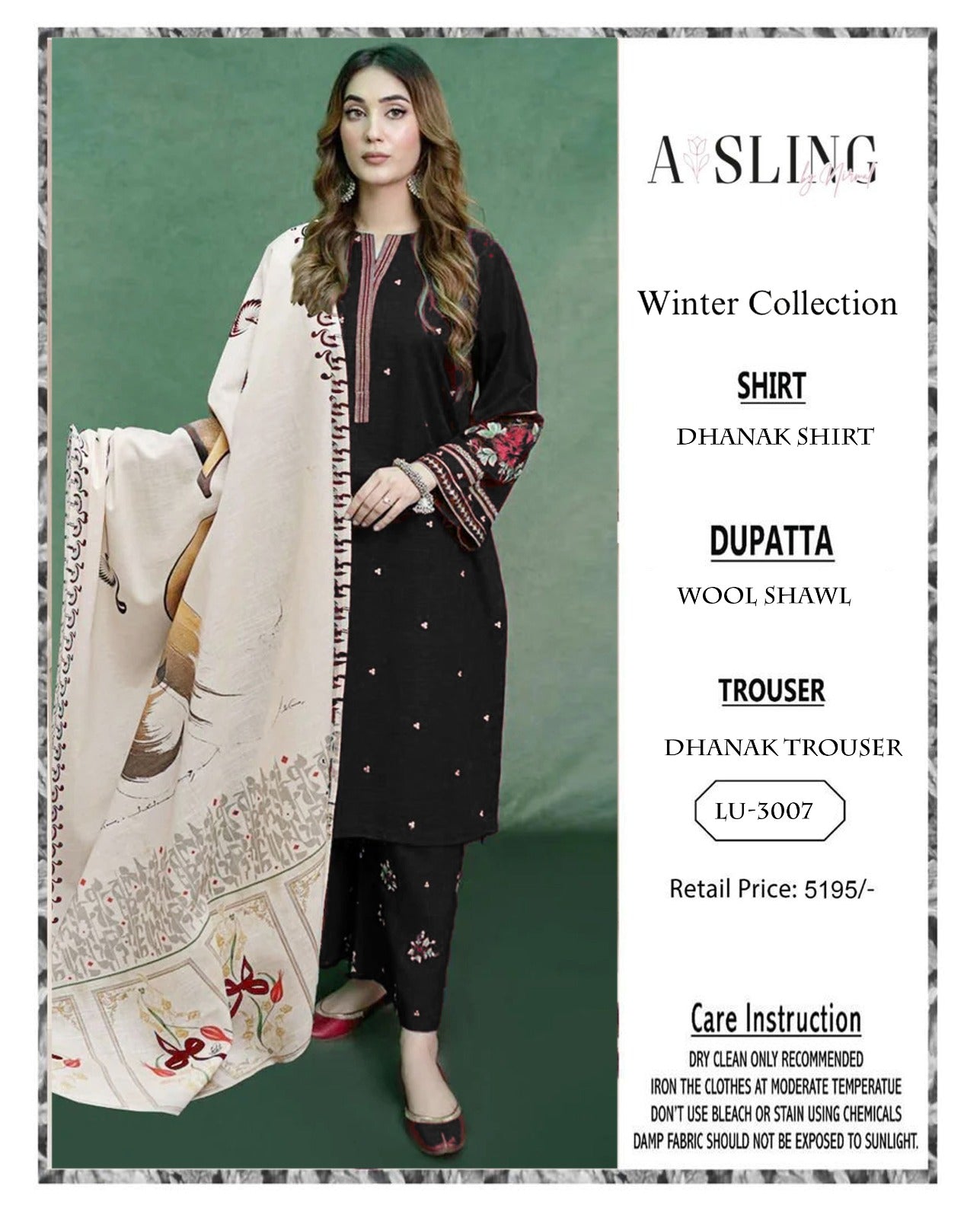 Asling Dhanak Embroidery Suit