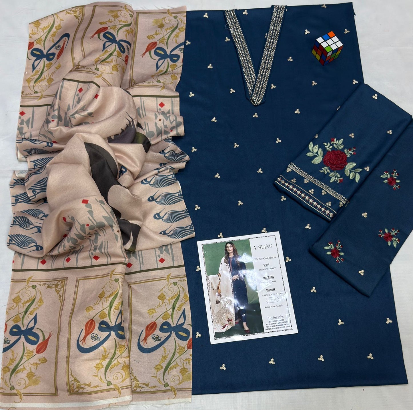 Asling Dhanak Embroidery Suit