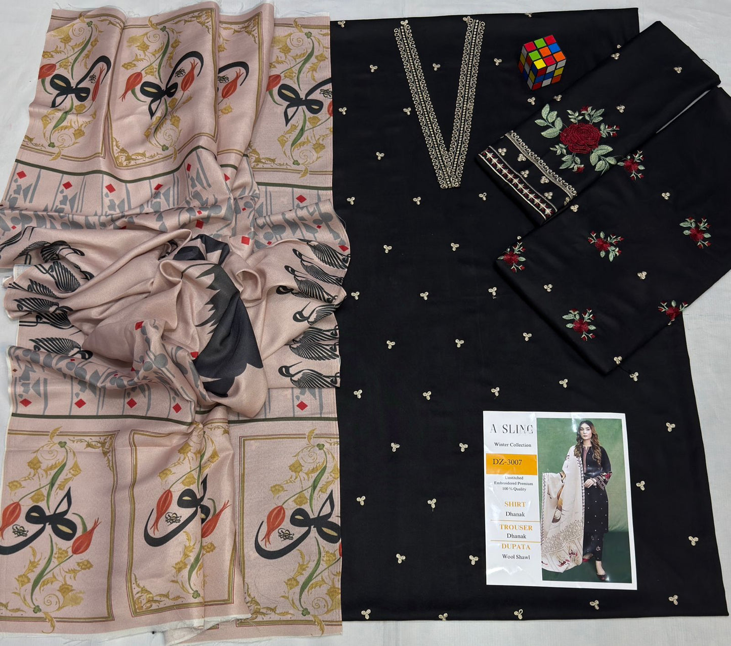 Asling Dhanak Embroidery Suit