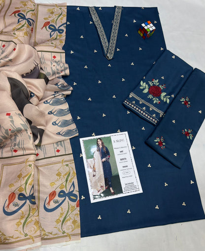 Asling Dhanak Embroidery Suit