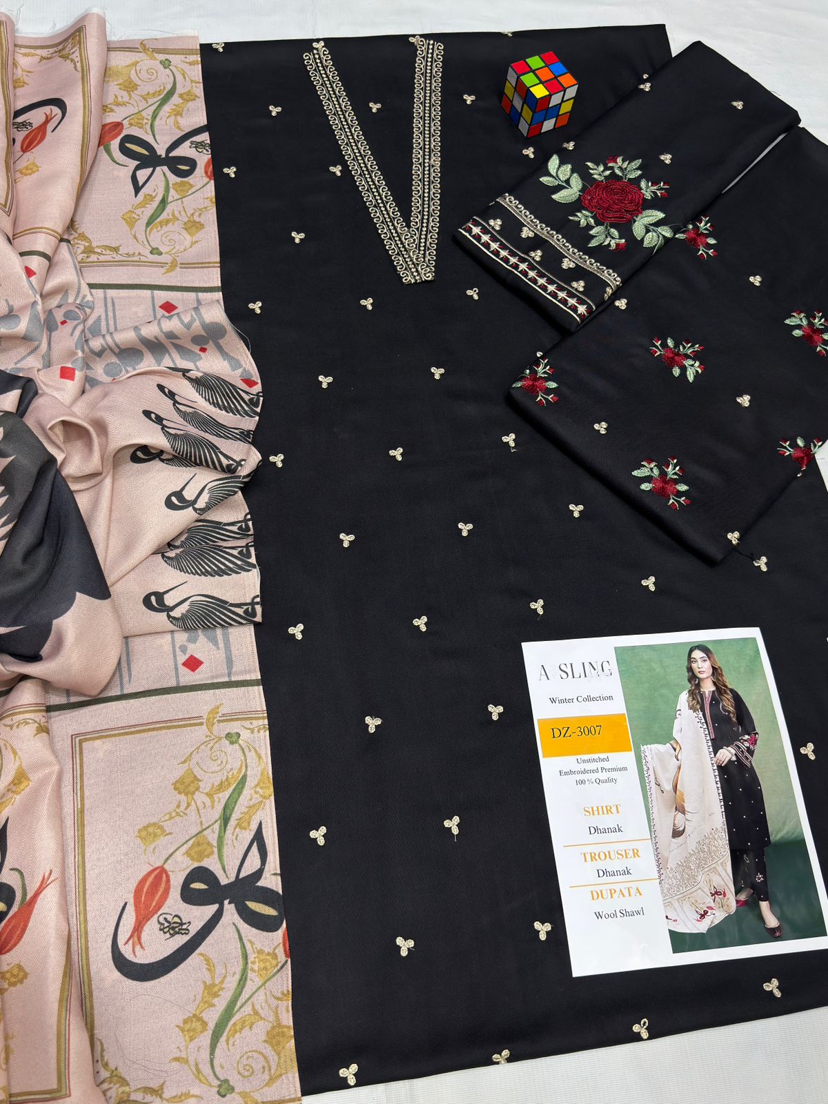 Asling Dhanak Embroidery Suit