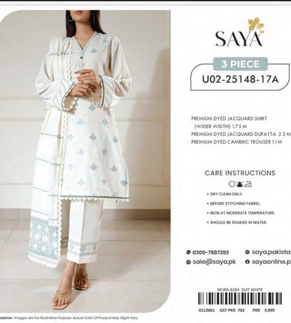 Saya 3PC Jacquard Suit