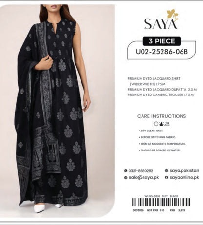 Saya 3PC Jacquard Suit