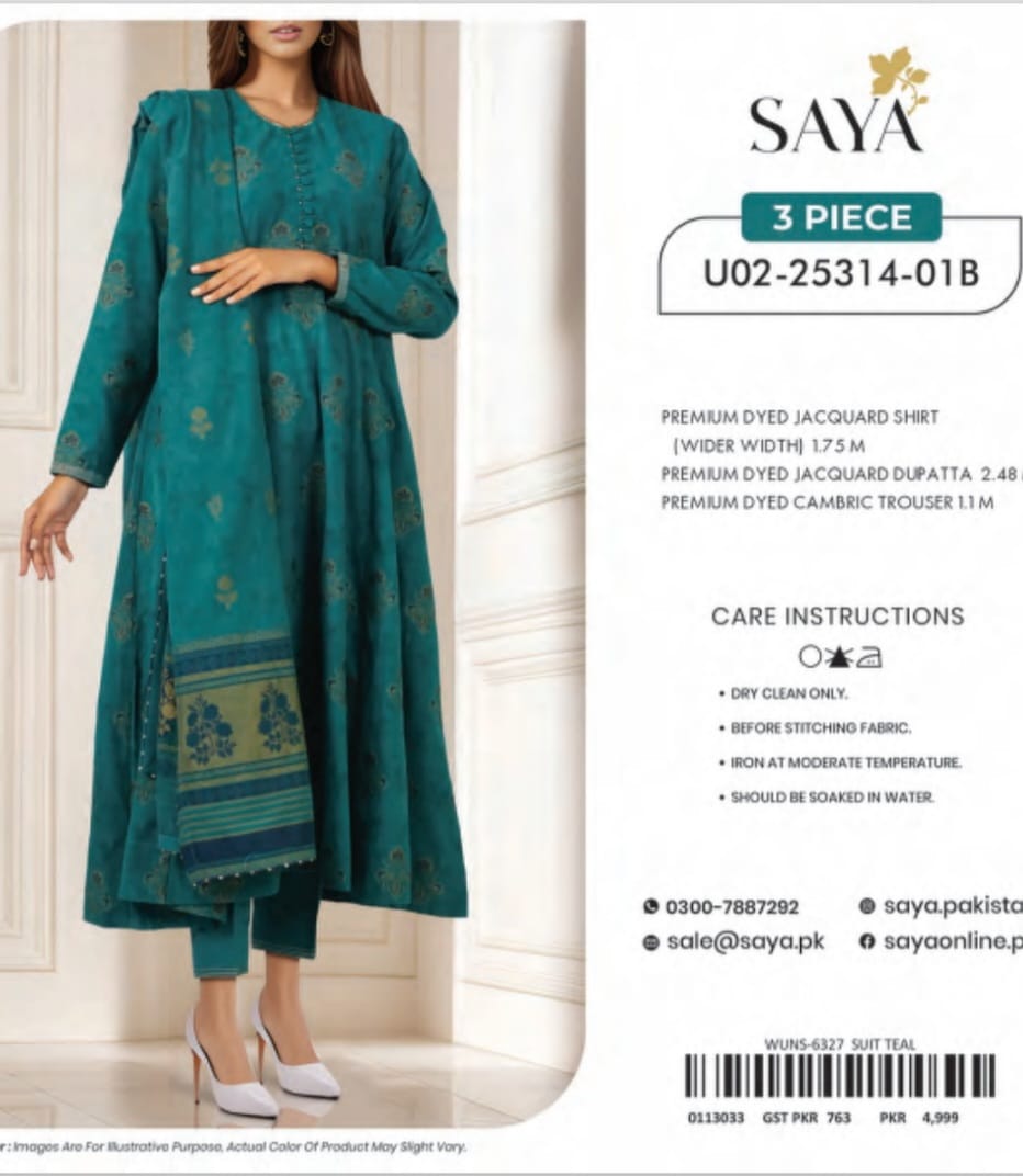 Saya 3PC Jacquard Suit