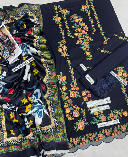 Aneelas Dhanak Emb Suit