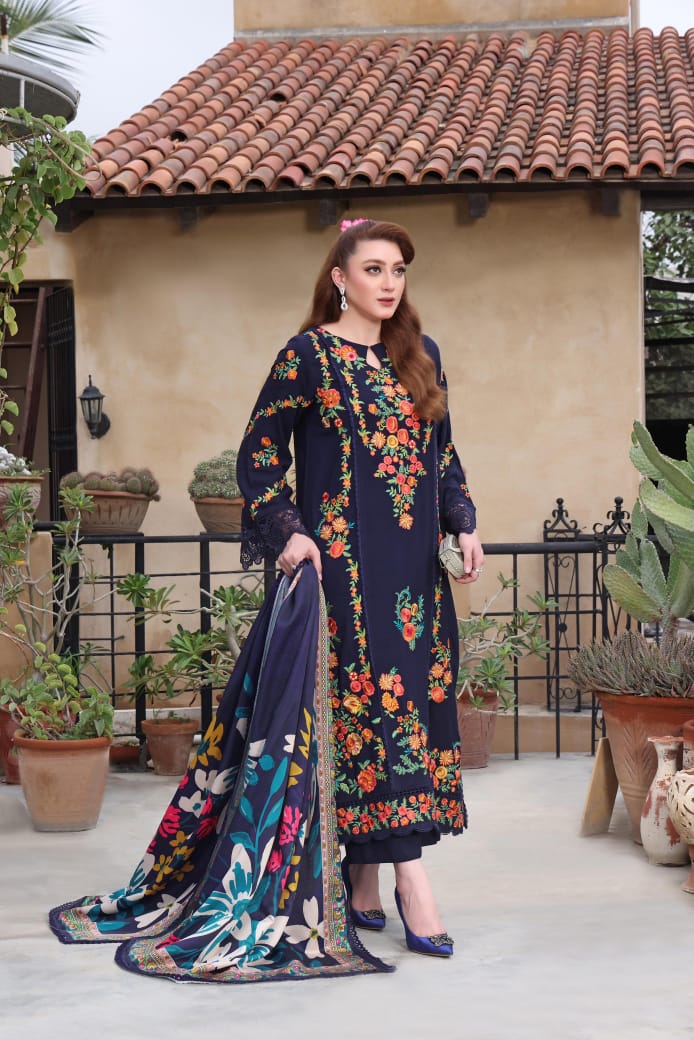 Aneelas Dhanak Emb Suit