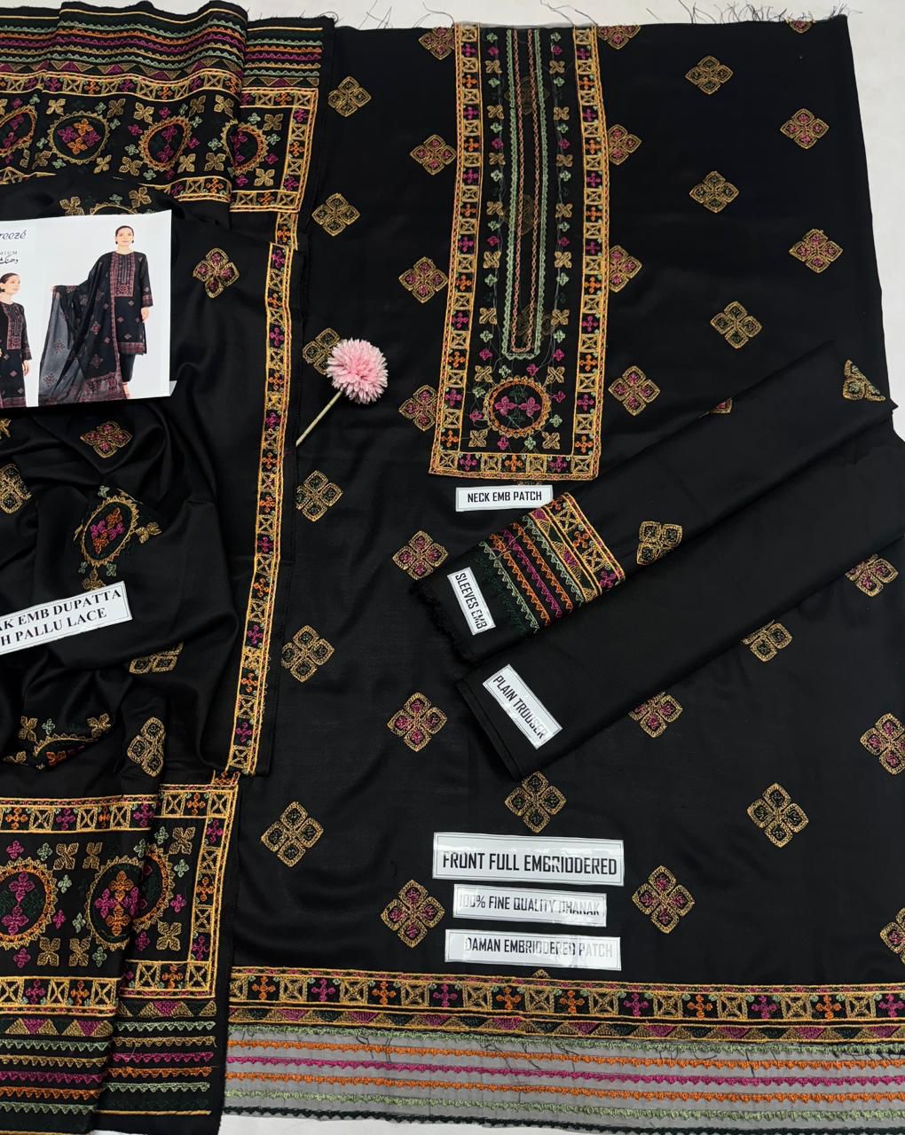 Bareeze Dhanak Emb Suit