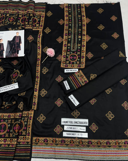 Bareeze Dhanak Emb Suit