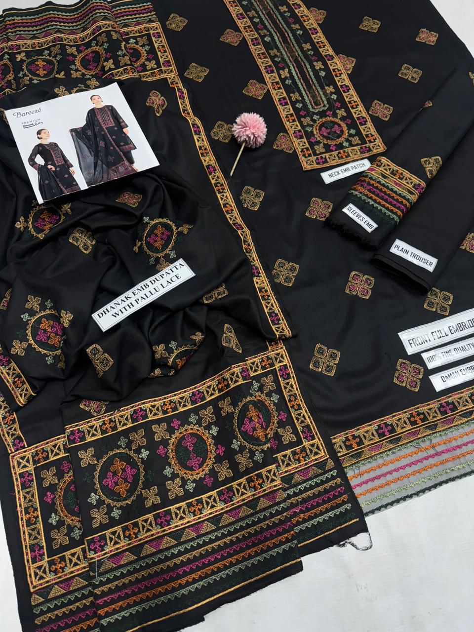 Bareeze Dhanak Emb Suit