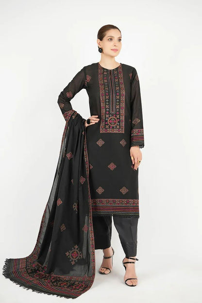 Bareeze Dhanak Emb Suit