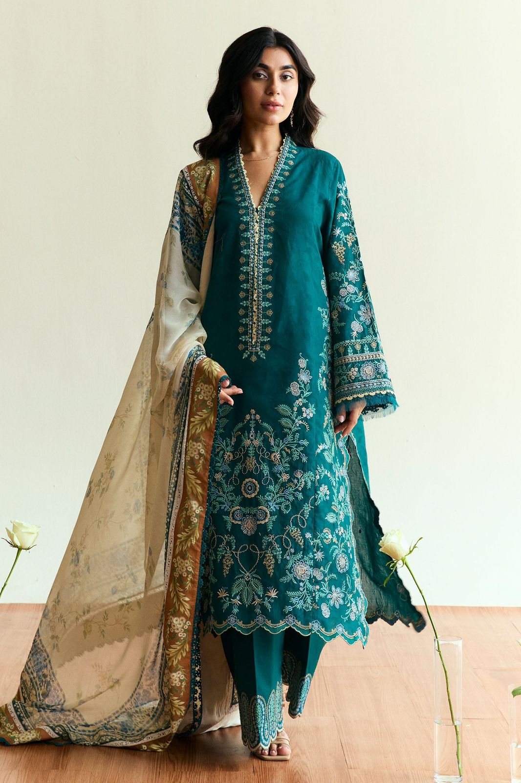 Coco Dhanak Embroidered Suit
