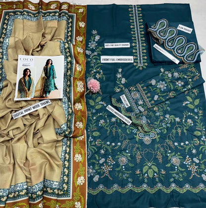 Coco Dhanak Embroidered Suit