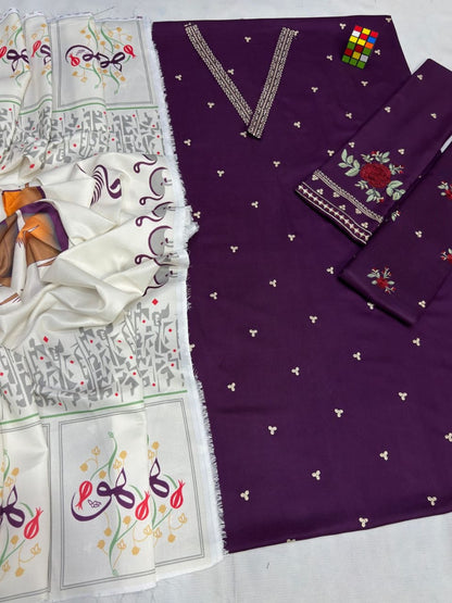 Asling Dhanak Embroidery Suit