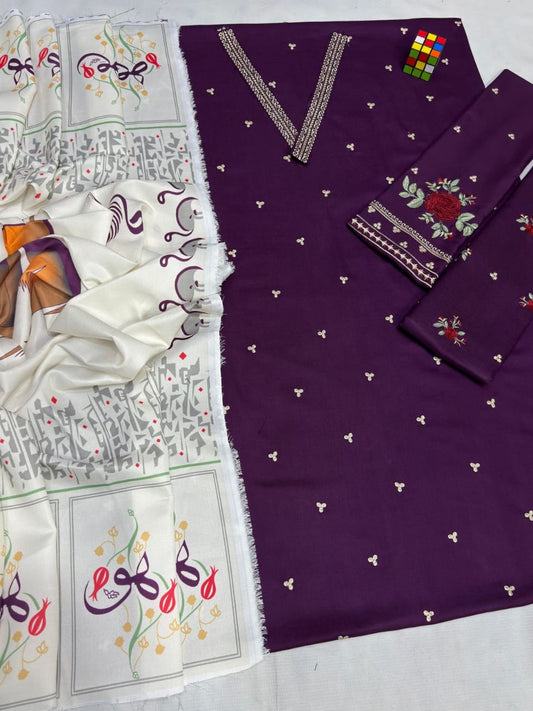 Asling Dhanak Embroidery Suit