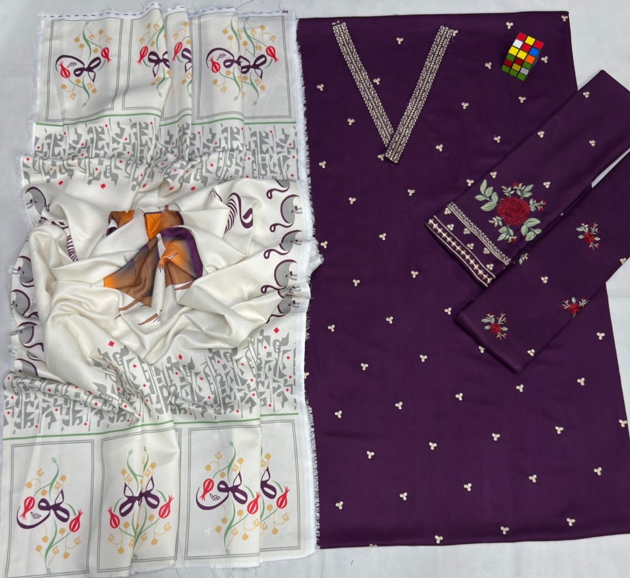 Asling Dhanak Embroidery Suit