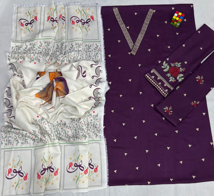 Asling Dhanak Embroidery Suit