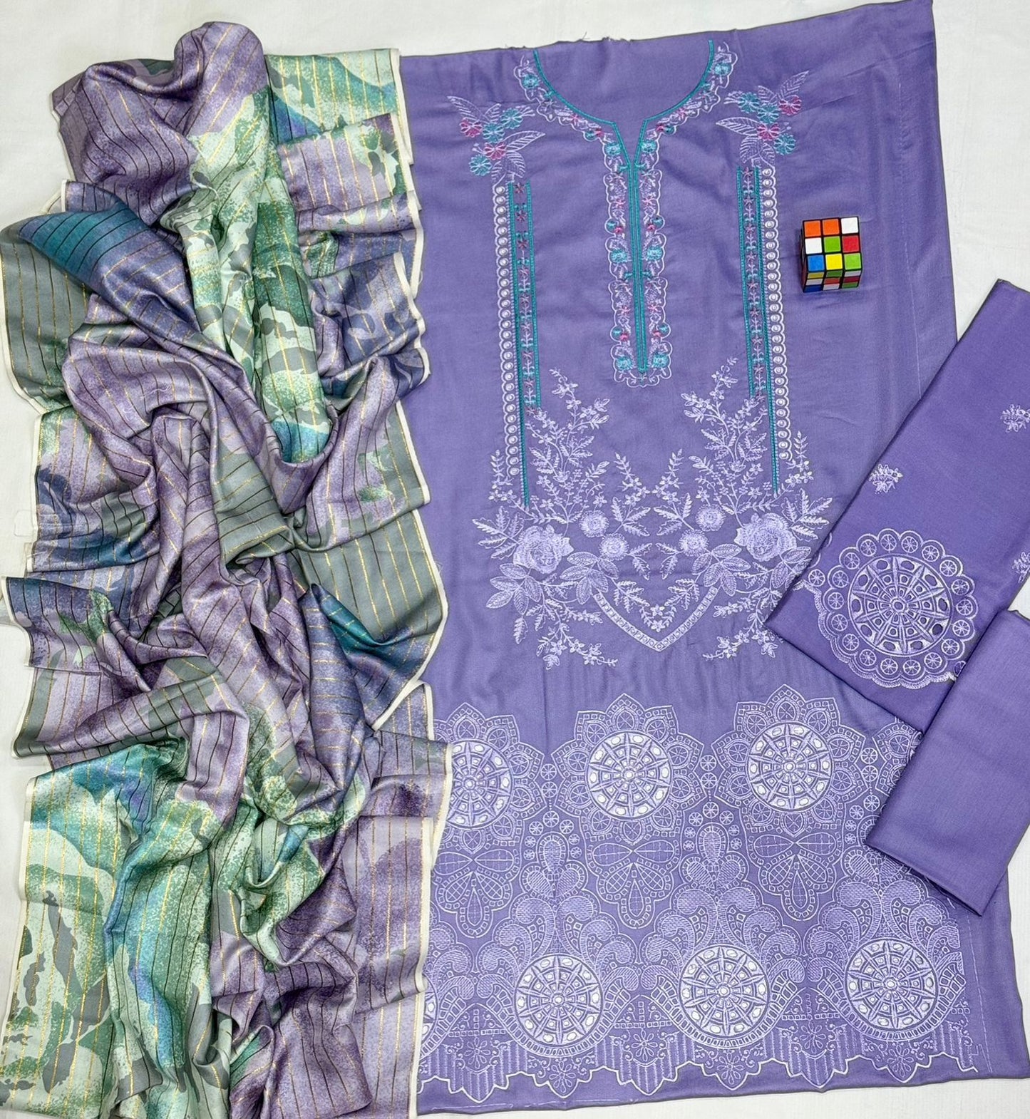 Mushq Dhanak Emb Suit