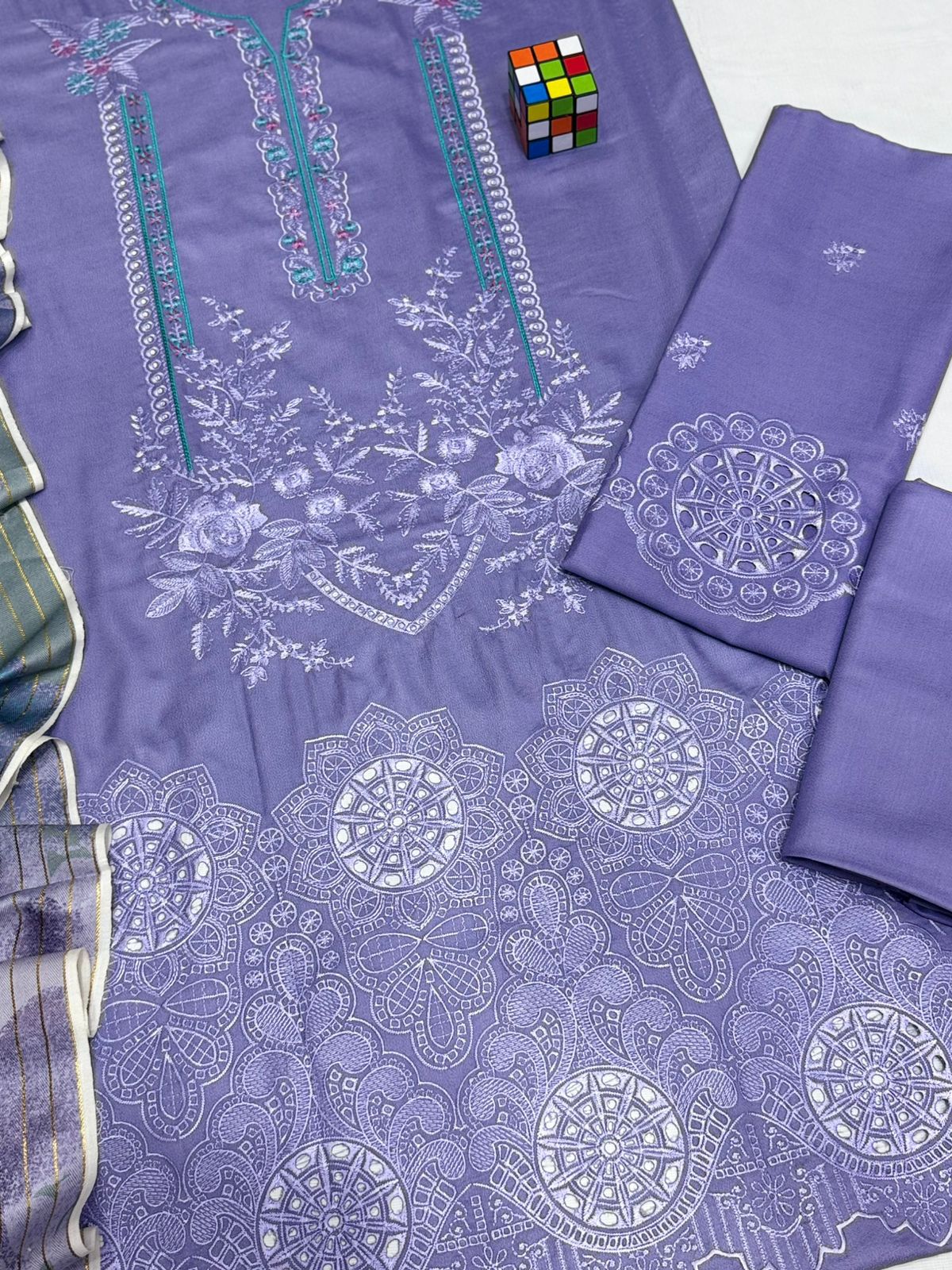 Mushq Dhanak Emb Suit