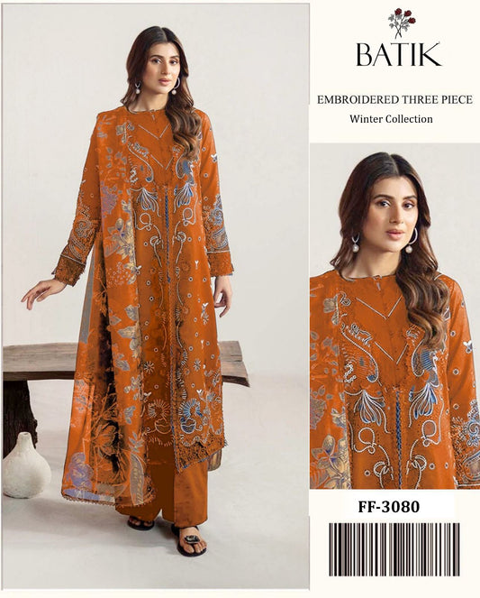Batik 3080 Dhanak Emb Suit