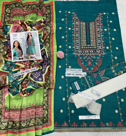 Hania Amir Dhanak Emb Suit