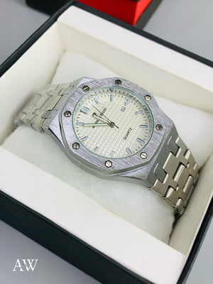 Silver with white Dial