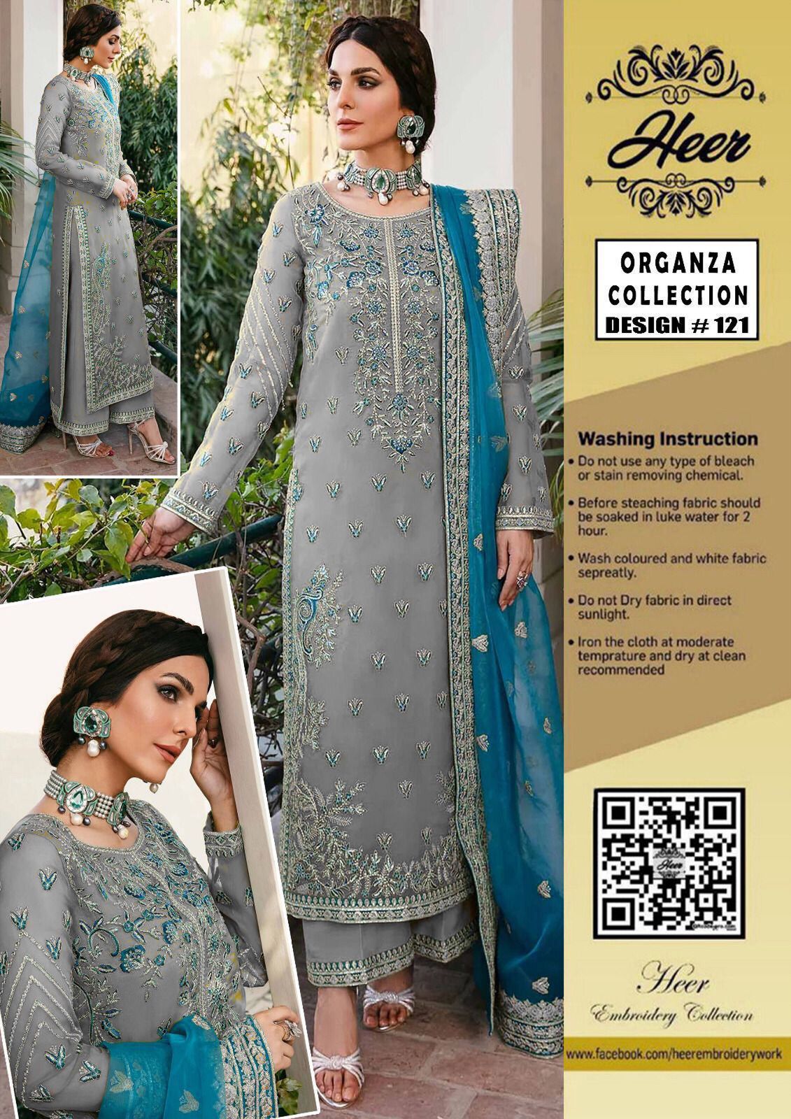 Akbar Aslam Luxe Organza Suit