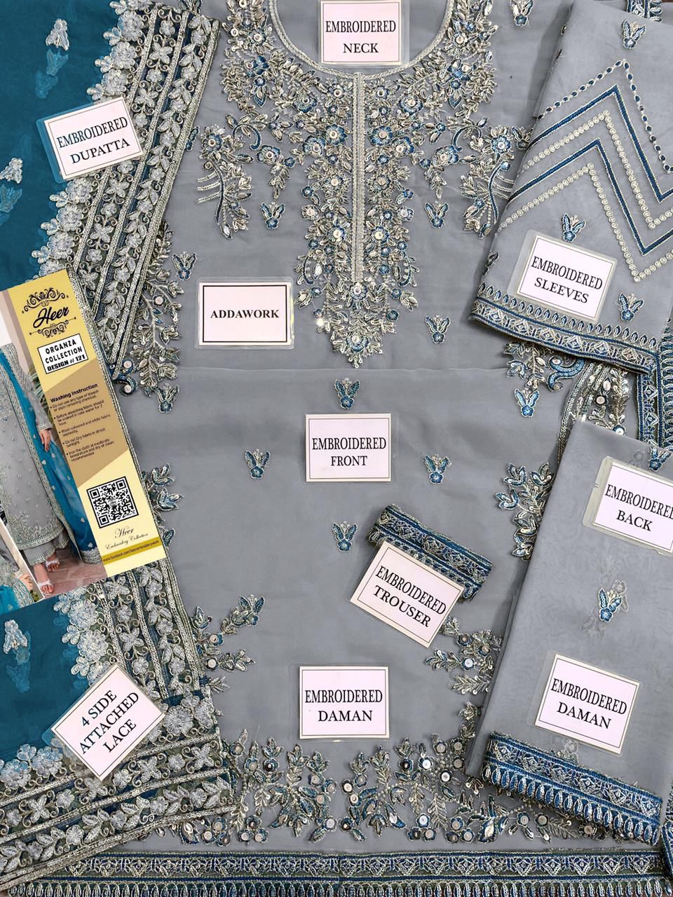 Akbar Aslam Luxe Organza Suit