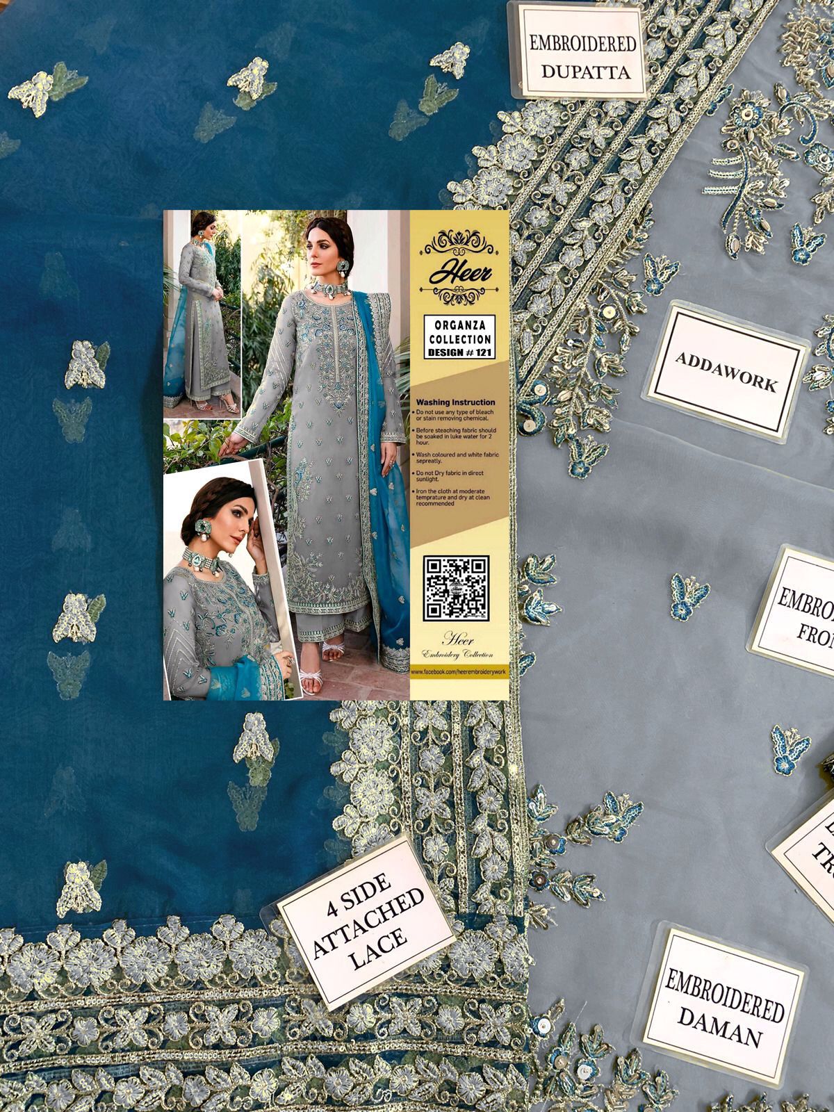 Akbar Aslam Luxe Organza Suit