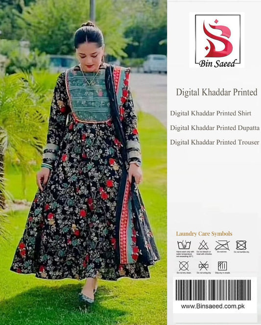 Bin Saeed Khaddar 3PC Suit
