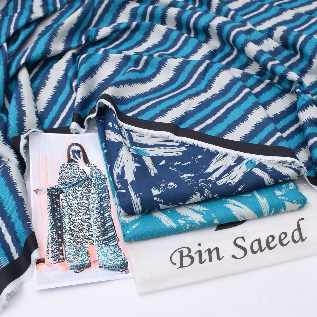 Bin Saeed Khaddar 3PC Suit