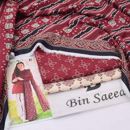 Bin Saeed Khaddar 3PC Suit