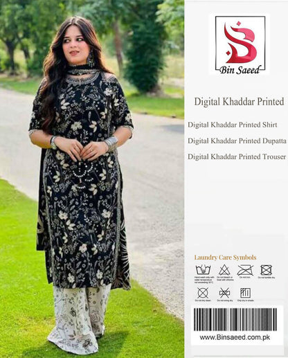 Bin Saeed Khaddar 3PC Suit