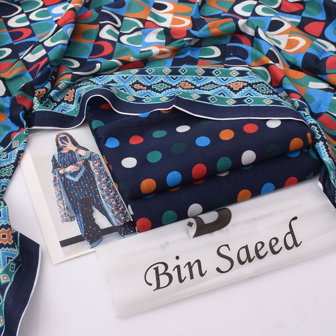 Bin Saeed Khaddar 3PC Suit
