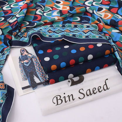 Bin Saeed Khaddar 3PC Suit