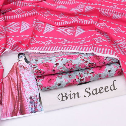 Bin Saeed Khaddar 3PC Suit