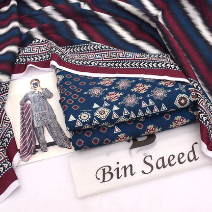 Bin Saeed Khaddar 3PC Suit