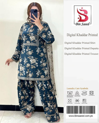 Bin Saeed Khaddar 3PC Suit