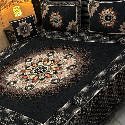 Velvet Jaquard 4PC Bedsheet