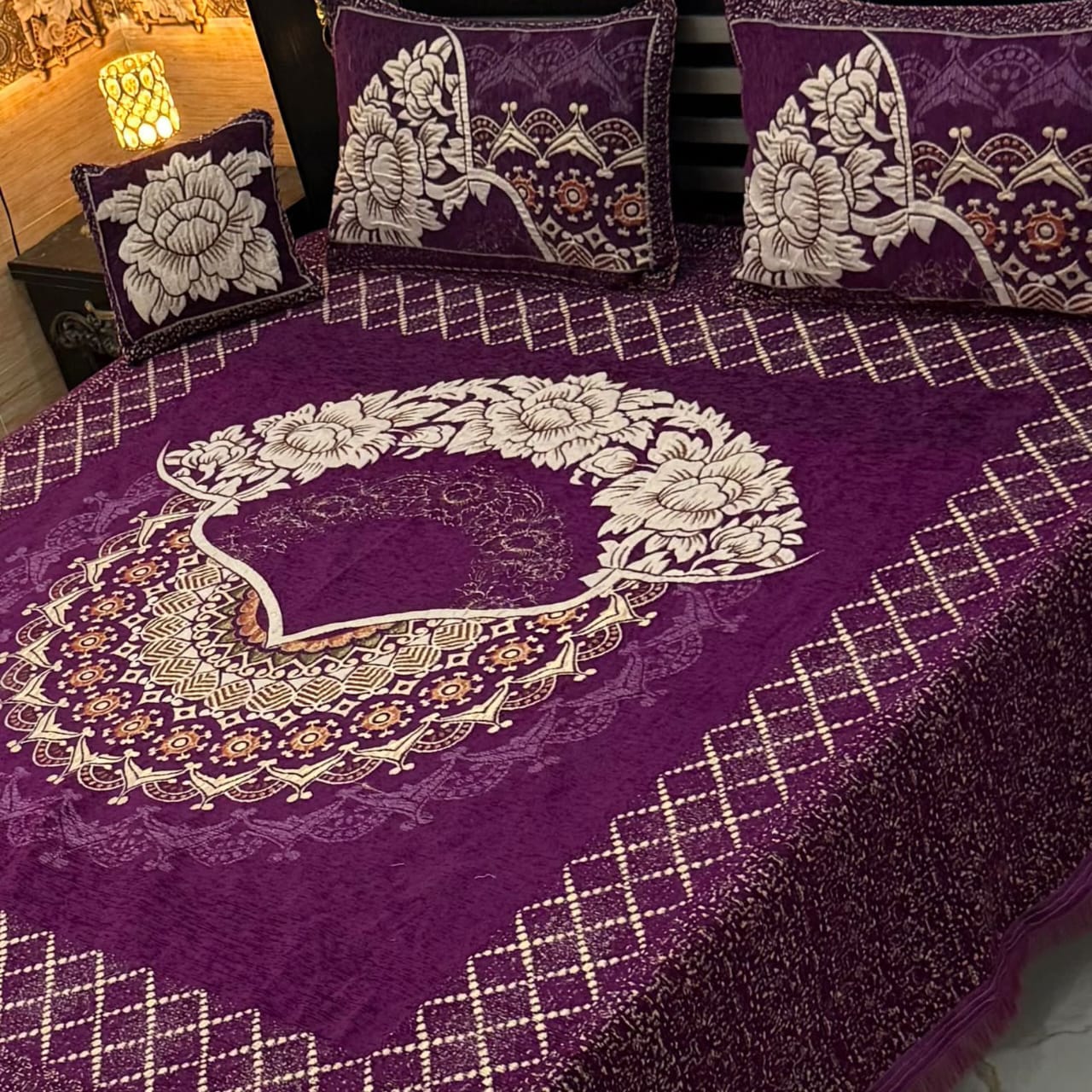 Velvet Jaquard 4PC Bedsheet
