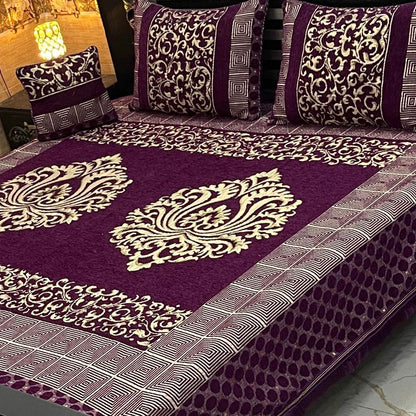 Velvet Jaquard 4PC Bedsheet