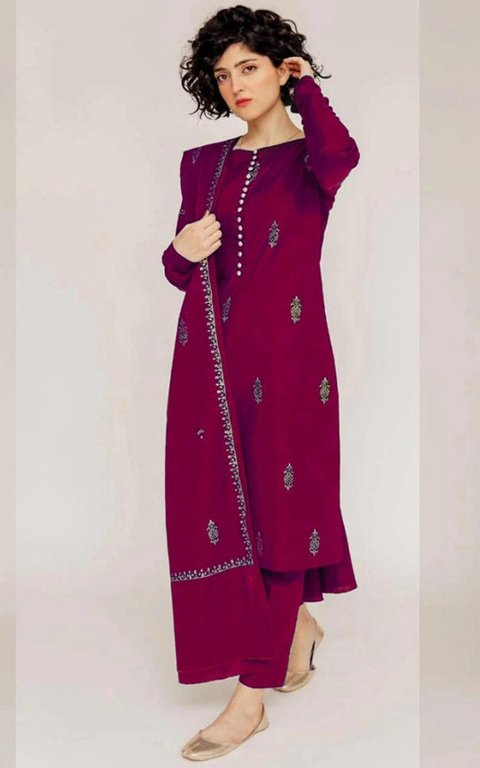 Libaas Airjet Dhanak Embroidered Suit