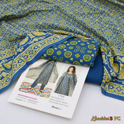 Winter Khaddar Collection – Premium 3PC Digital Printed Suit