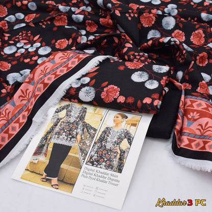 Winter Khaddar Collection – Premium 3PC Digital Printed Suit