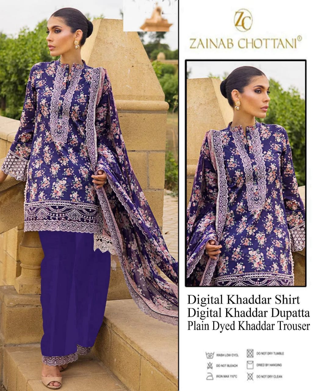 Winter Khaddar Collection – Premium 3PC Digital Printed Suit